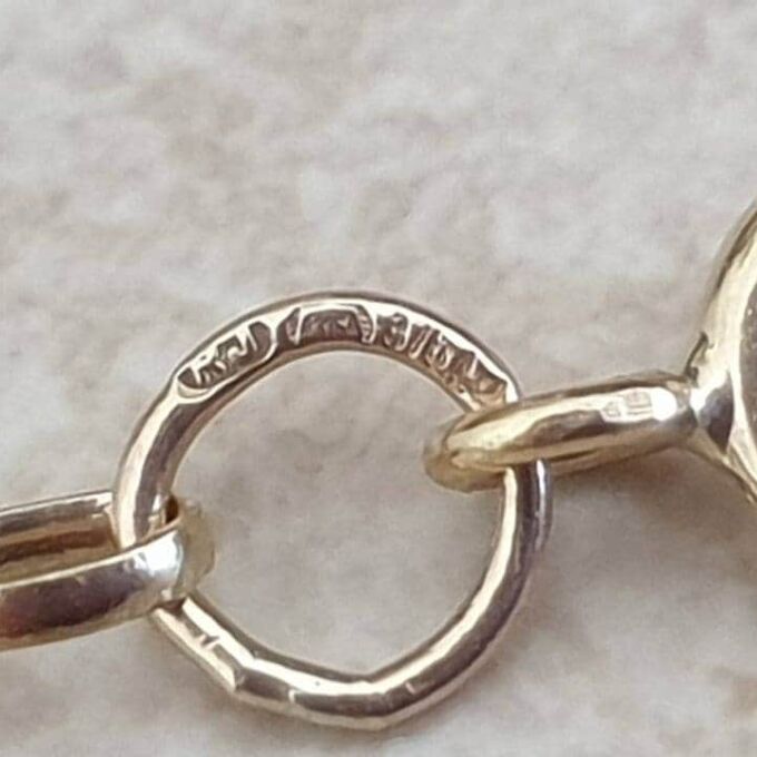 Large Oval Link Belcher or Rolo Chain in 9ct Gold, 20 inches.