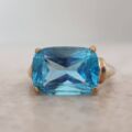 Vibrant East West Topaz Ring in 9ct Gold, a UK P or a US 8.