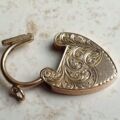 Incredibly Detailed Edwardian Heart Padlock in 9ct Gold