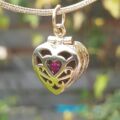 Truly Fabulous Heart Locket Secret Ruby Ring in 9ct Gold
