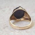 Blue Goldstone Signet Ring in 9ct Gold.