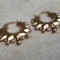 Gypsy Style Creole Earrings in 9ct Gold.