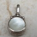 Mother of Pearl and Agate Pendant in Sterling Silver by David Scott Walker.