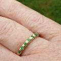 Reserved – Green Garnet Stacking Band in 9ct Gold.