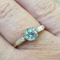 Topaz and Ring in 9ct Gold,  a UK O or a US 7 1/2