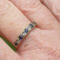 Sapphire and Diamond Stacking band Ring in 9ct gold, a UK R or a US 9.