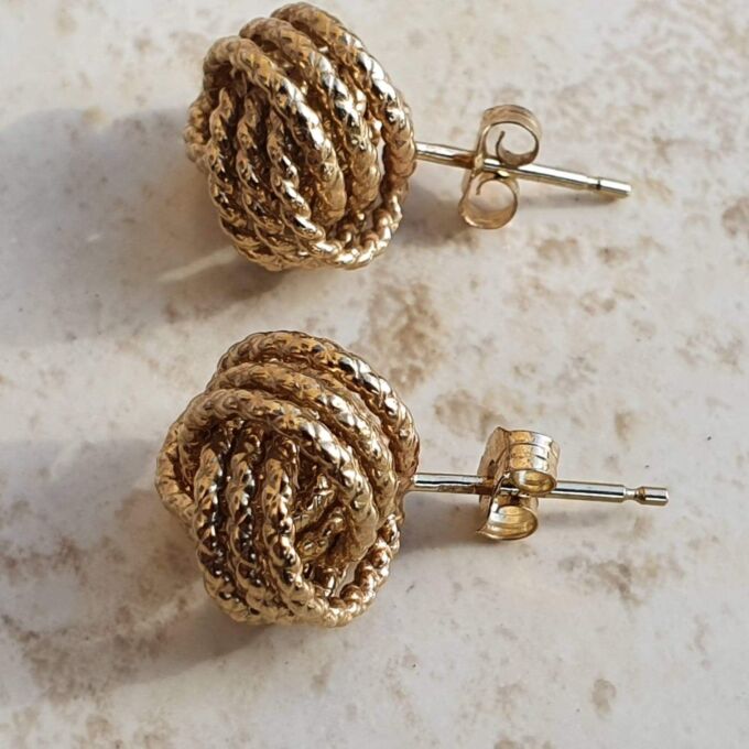 Knot Earrings in 9ct Gold