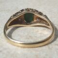 Chrysoprase and Diamond Ring I  9ct Gold, a UK N or a US 7