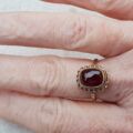 Garnet Cabochon Ring in 9ct Gold, a UK M – M 1/2 or a US 6 1/2.
