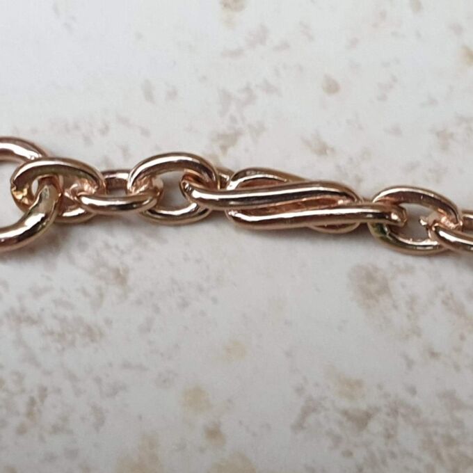 Fancy Twisted Link Bracelet in 9ct Rose Gold