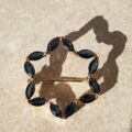 Star Design Sapphire Brooch in 9ct Gold.