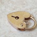 Small Front Engraved Fully Working Padlock in 9ct gold