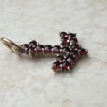 Delightful Garnet Set Anchor Pendant