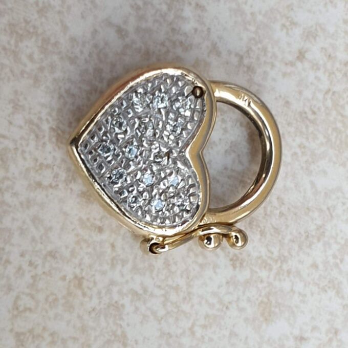 Gorgeous Italian Sparkly Heart Lock