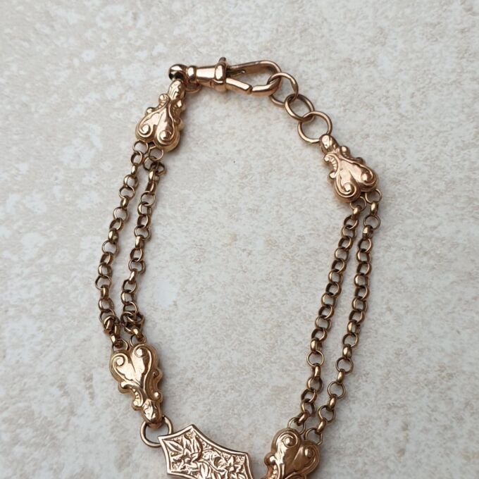 Ornate Vintage Bracelet in 9ct Rose Gold