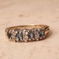 Marquise Cut Topaz and Paste Ring in 9ct Gold, a UK L or a US 6.