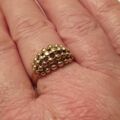 Bombe Ring in 9ct Gold, a UK O or a US 7 1/2
