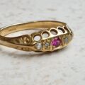 Sale – Fabulous Ruby & Diamond 18ct Gold Ring, a UK O or a US 7 1/2.