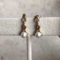 Pearl Infinity Drop Earrings in 9ct Gold