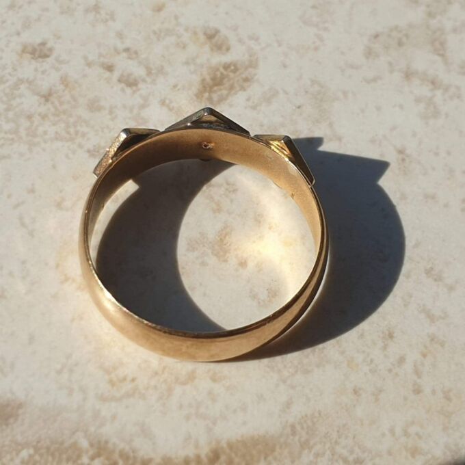 Antique Pearl and Paste Ring in 9ct and 22ct Gold.