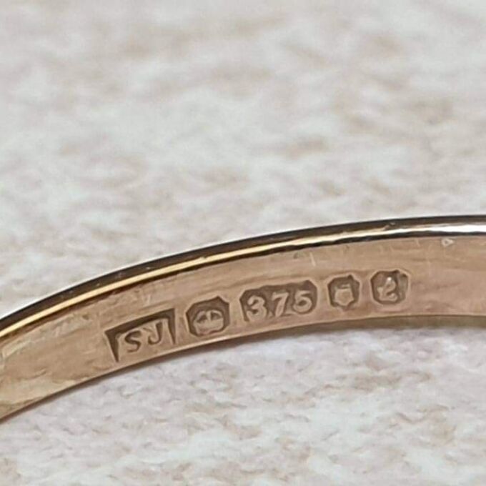 Spinel and Diamond Half Eternity Stacking Ring in 9ct Gold, a UK L or a US 6