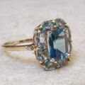 Unusual Topaz Ring in 9ct Gold, a UK M 1/2 or a US 6 3/4