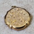 Ornate Flower Locket in 9ct Gold