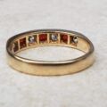 Pretty Red and White Paste Stone Ring in 9ct Gold, a UK L 1/2 or a US 6 1/4.