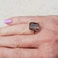 Smoky Quartz Solitaire Ring in 9ct Gold