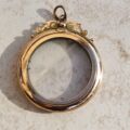 Antique Circular Glass Framed Locket in 9ct Gold
