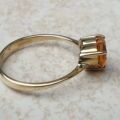 Citrine Heart Ring in 9ct Gold.