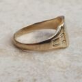 Square Signet Ring in 9ct Gold, a UK J or a US 5