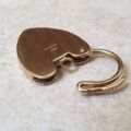 Engraved Heart Padlock in 9ct Gold
