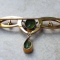 Art Nouveau Paste Brooch in 9ct Gold
