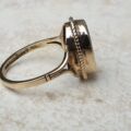 Oval Onyx Solitaire Ring in 9ct Gold,  a UK O or a US 7 1/4.