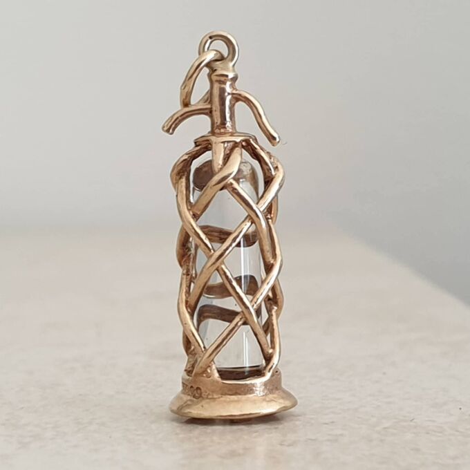 Cute Soda Syphon Charm Pendant in 9ct Gold