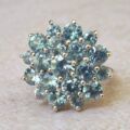 Huge Topaz Cluster Ring in 9ct Gold.