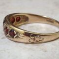 Six Stone Graduating Garnet Band Ring in 9ct Gold, a UK S or a US 9 1/4
