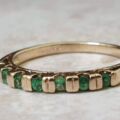 Reserved – Green Garnet Stacking Band in 9ct Gold.