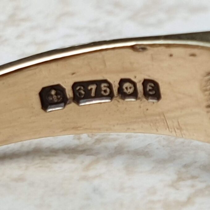 Opal and Diamond Cluster Ring in 9ct Yellow Gold, a UK M or a US 6 1/4.