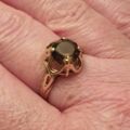 Smoky Quartz Solitaire Ring in 9ct Gold.