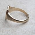 Sunray Signet Ring in 9ct Gold, a UK S 1/2 or a US 9 3/4