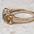 Reserved – Rainbow Multi Stone Ring in 9ct Gold, a UK M 1/2 or a US 6 1/2
