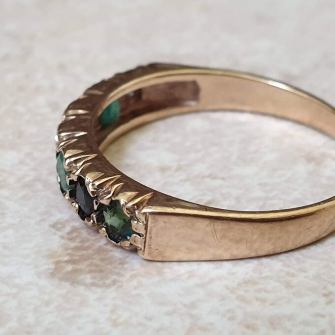 DEAREST Acrostic Ring in 9ct Gold, a UK M 1/2 or a US 6 3/4