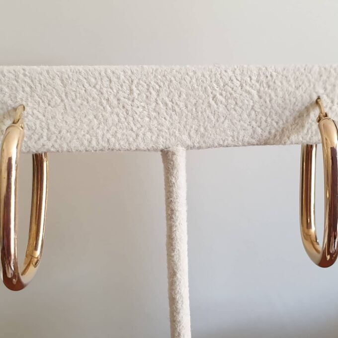 Squared Hoop Earrings in 9ct Gold