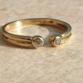 Diamond Set Torque Ring in 9ct Gold,  a UK M 1/2 or a US 6 3/4.