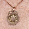 Antique Engraved Medallion in 9ct Rose Gold