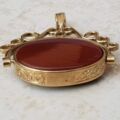 Carnelian and Onyx Spinner Fob in 9ct Gold