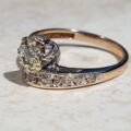 Stunning Diamond Crossover Bypass Ring in 9ct Gold, a UK M 1/2 or a US 6 3/4