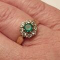 Chrysoprase Dress Ring in 9ct Gold.